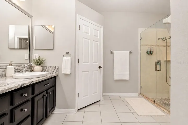 Primary Bathroom with updated shower and sinks
