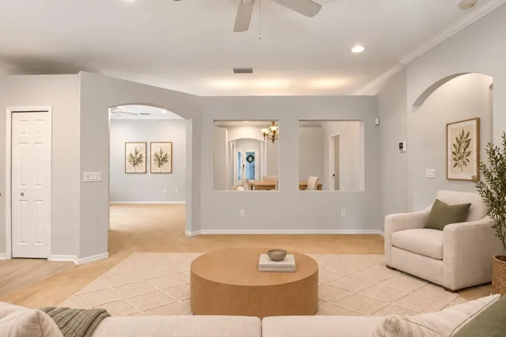Family Room looking into Dining Room
