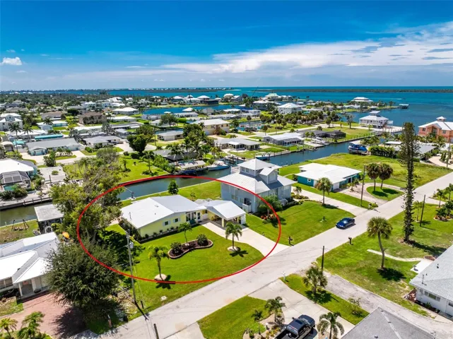 ARIAL OF HOME , CANAL, INTRACOASTAL
