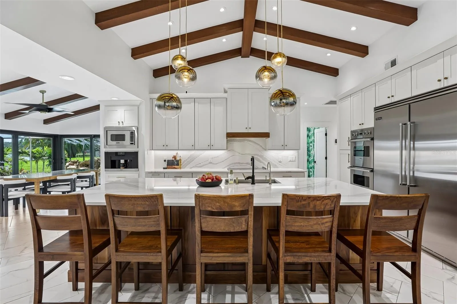 Custom gourmet kitchen.