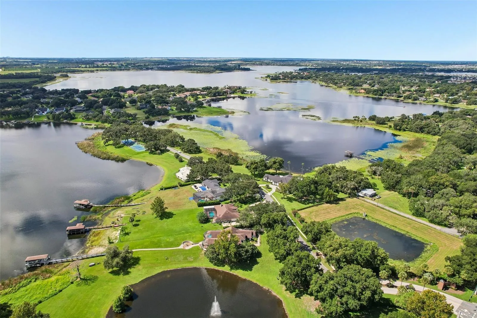 South view of Johns Lake and Deer Island.