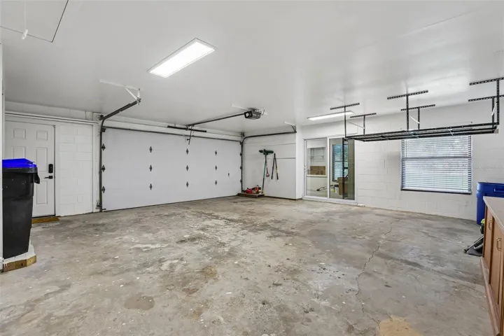 Oversized 2 1/2 car garage is extra deep.