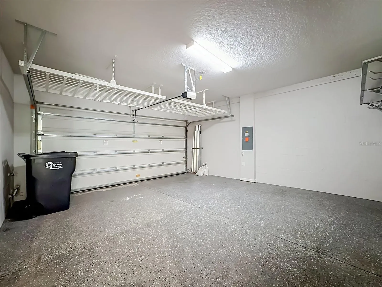 Garage door opener &amp; storage Shelving