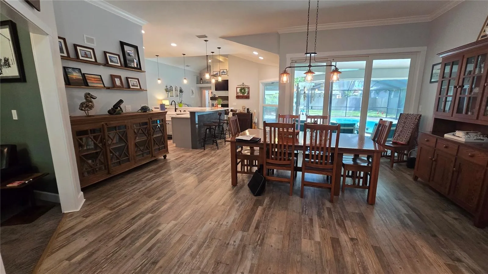 Large open floor plan with a formal dining room area or could be converted to a huge living room with the family room being in the rear of the home.