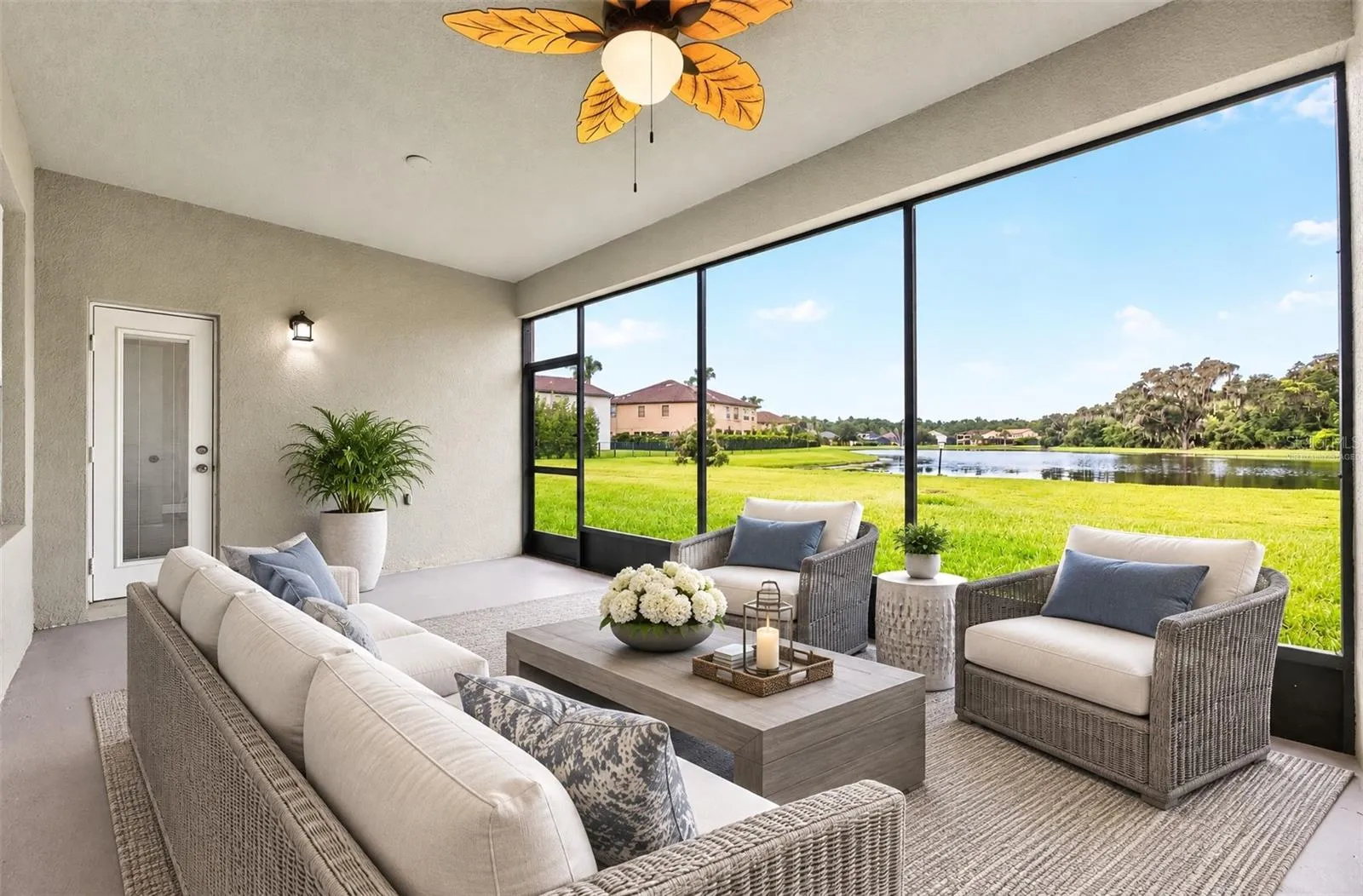 Relax and unwind with the perfect water view. Virtually Staged.