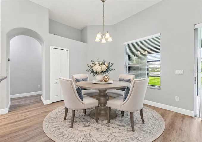 Light filled breakfast nook. Virtually Staged.