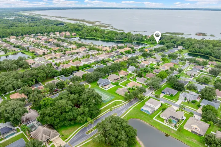 East Lake Toho shimmers as the backdrop to this community.