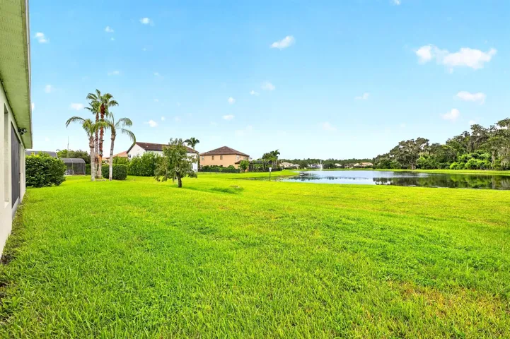 Backyard, pond views.