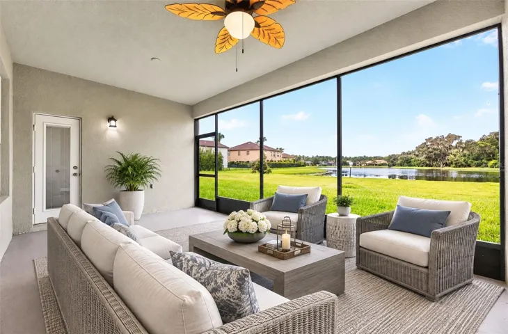 Relax and unwind with the perfect water view. Virtually Staged.