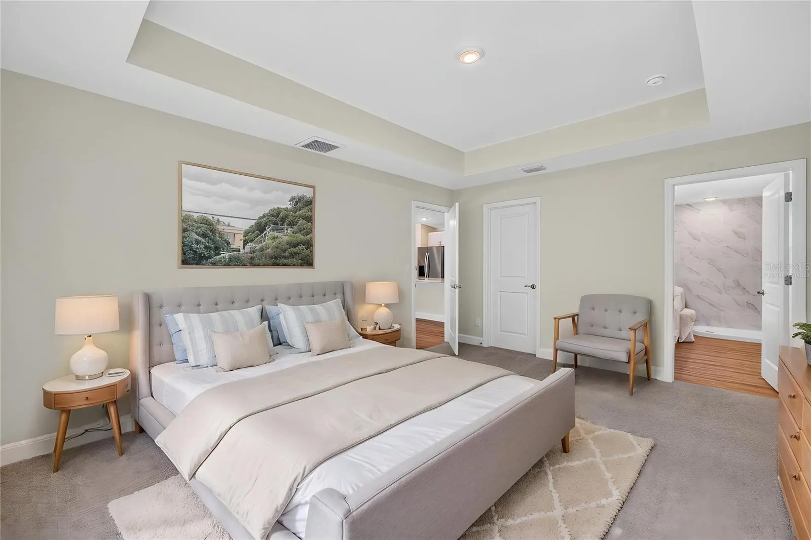 Virtually Staged Primary bedroom