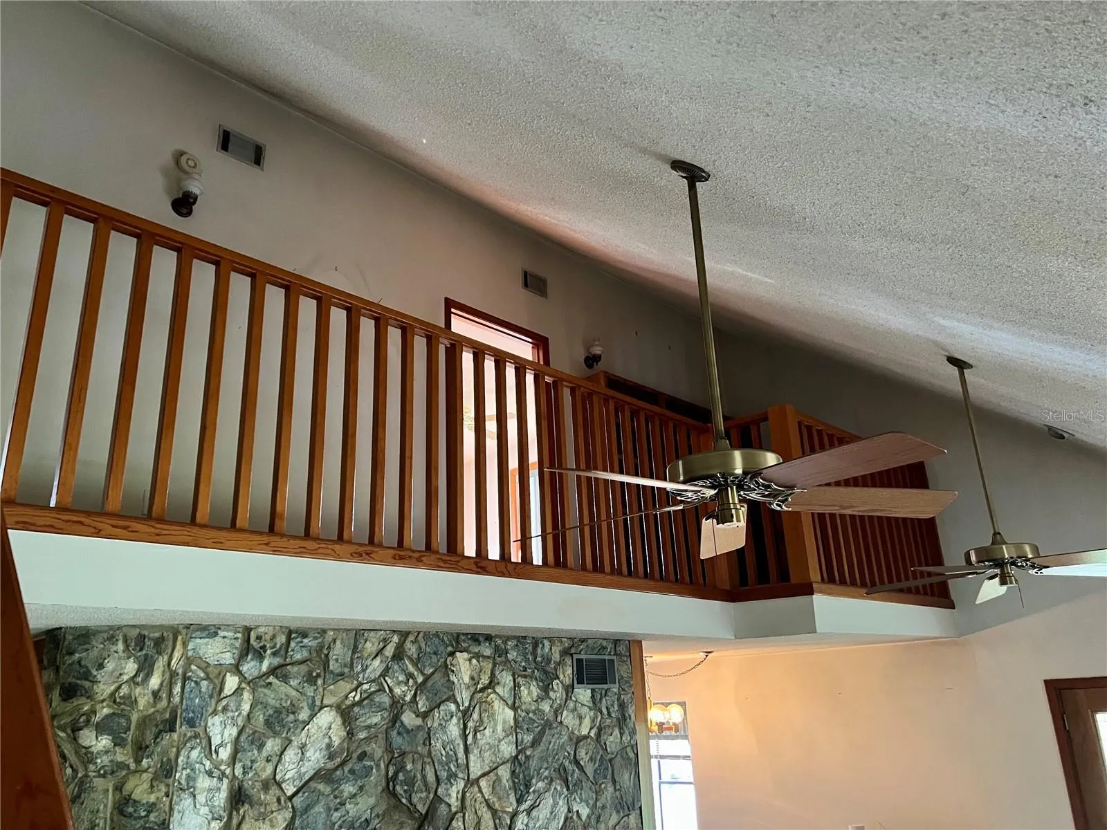 Overlooking living room