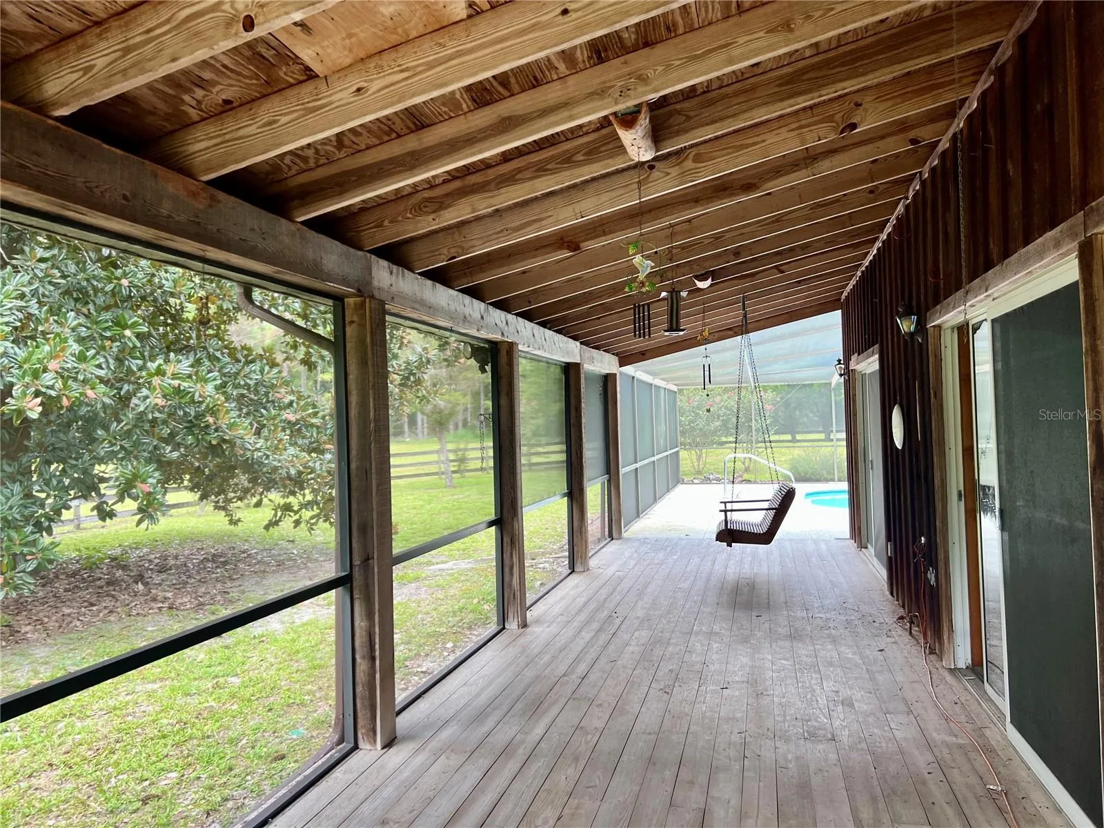 Wraparound screened porch