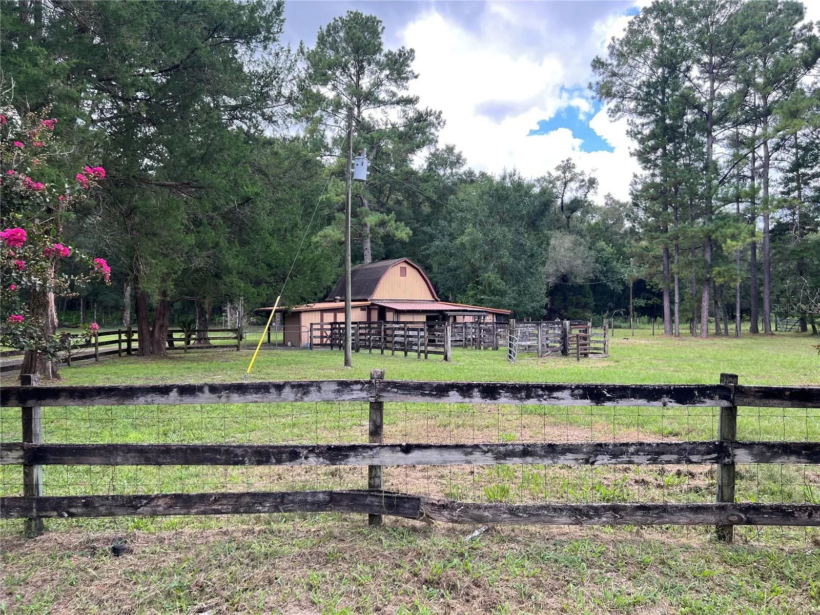 Front of barn looking from home