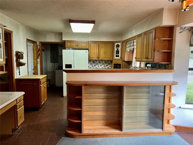 looking into kitchen area
