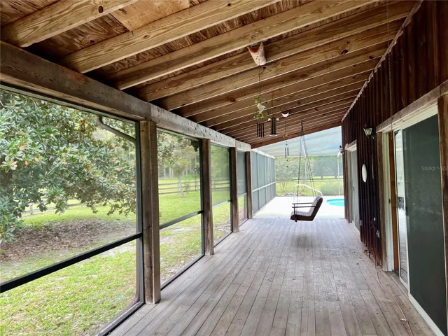 Wraparound screened porch