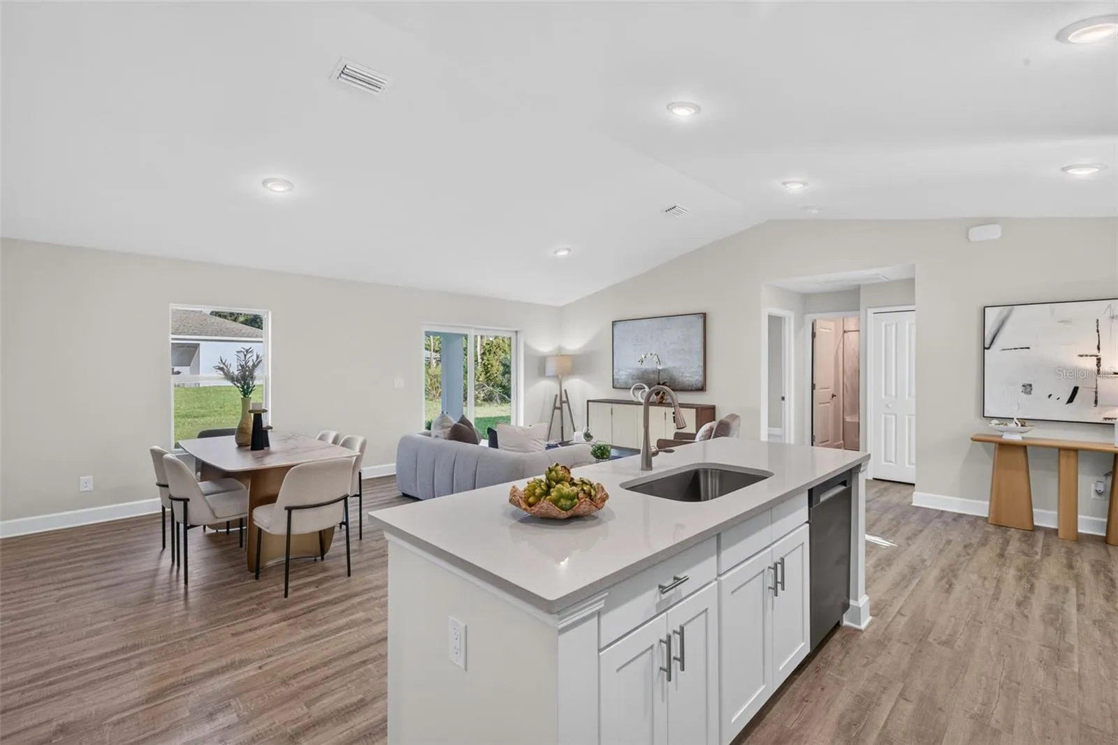 Staged view from kitchen