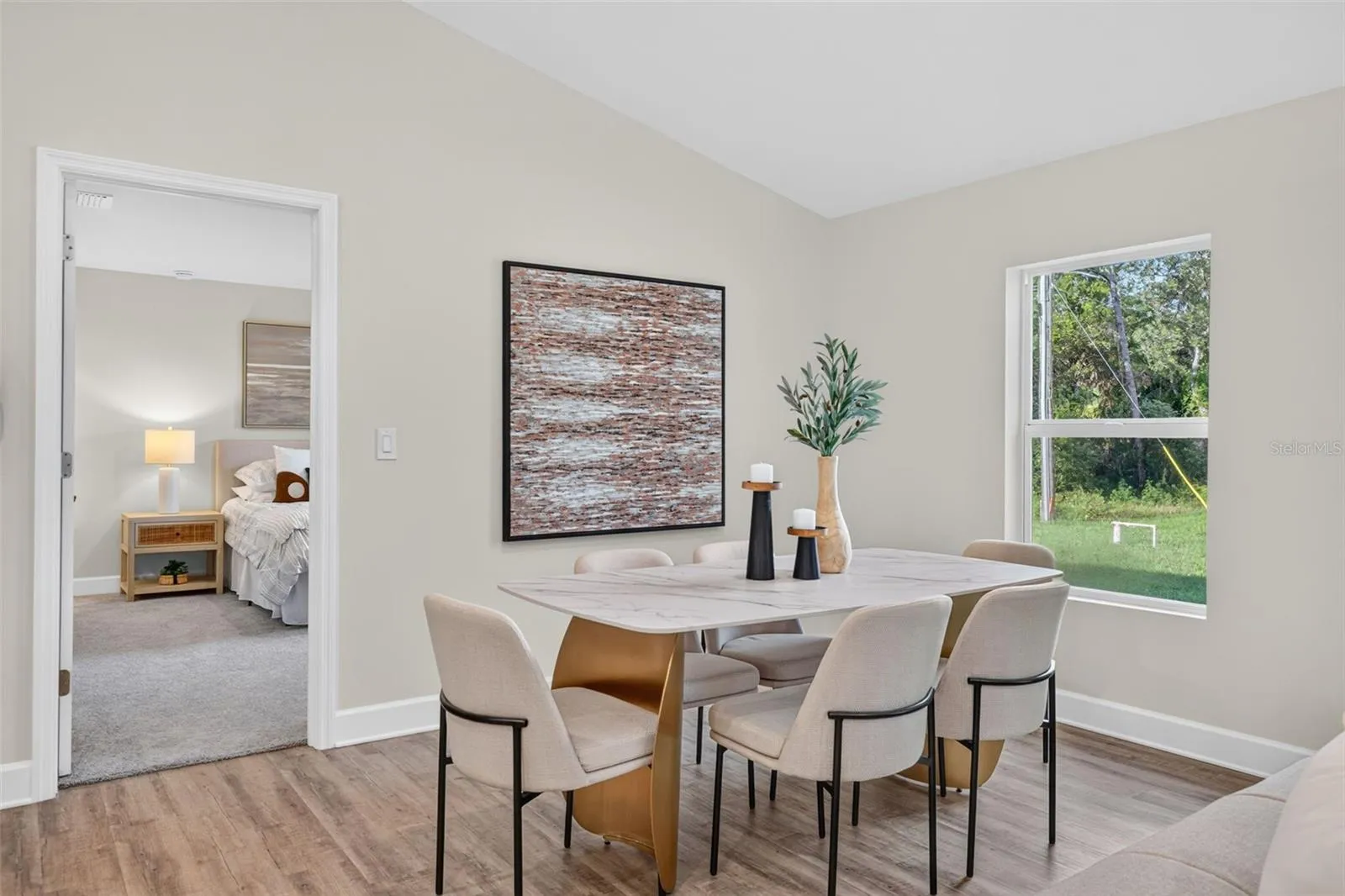 Staged Dining area