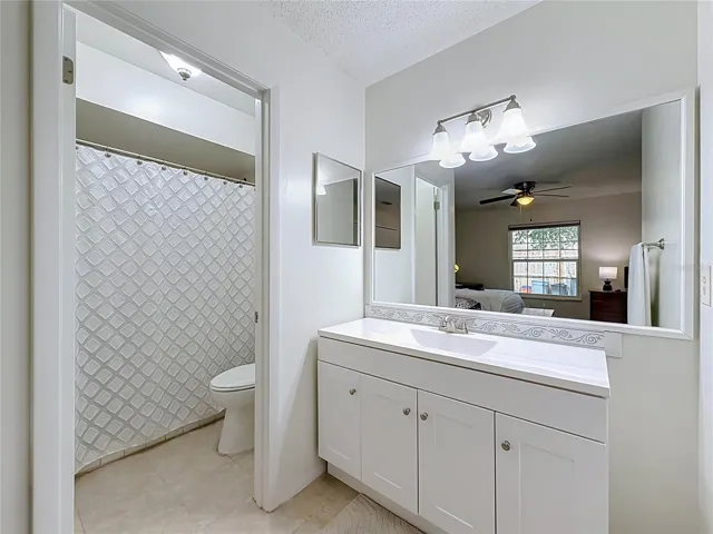 En Suite, new cabinets and countertops.