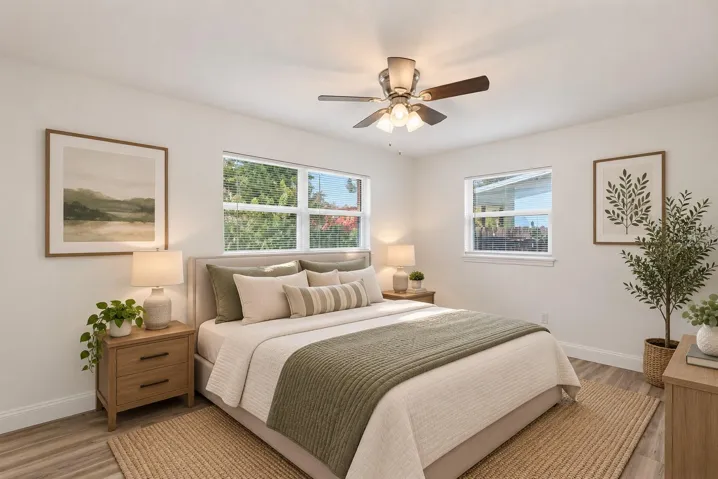 Virtually Staged Primary Bedroom