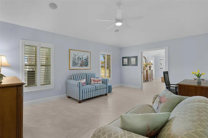 2nd primary bedroom with its own full master bathroom and huge walk-in closetpocket doors open/currently used as an office