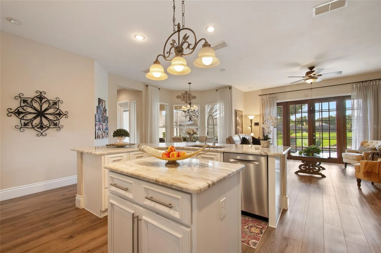 View from Kitchen to Family Room