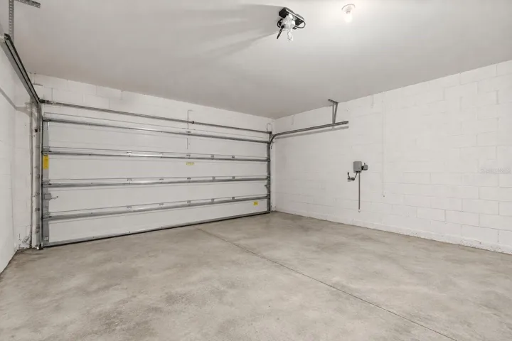 2-car garage with additional storage potential.