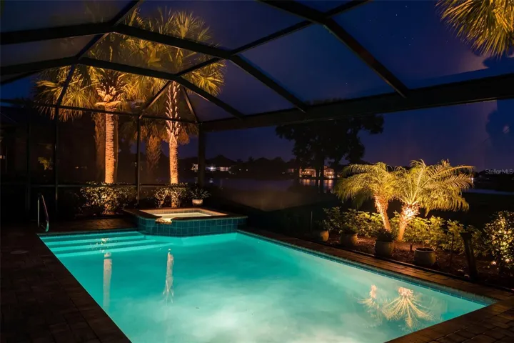 Private Pool at Night