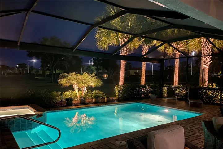 Private Pool at Night