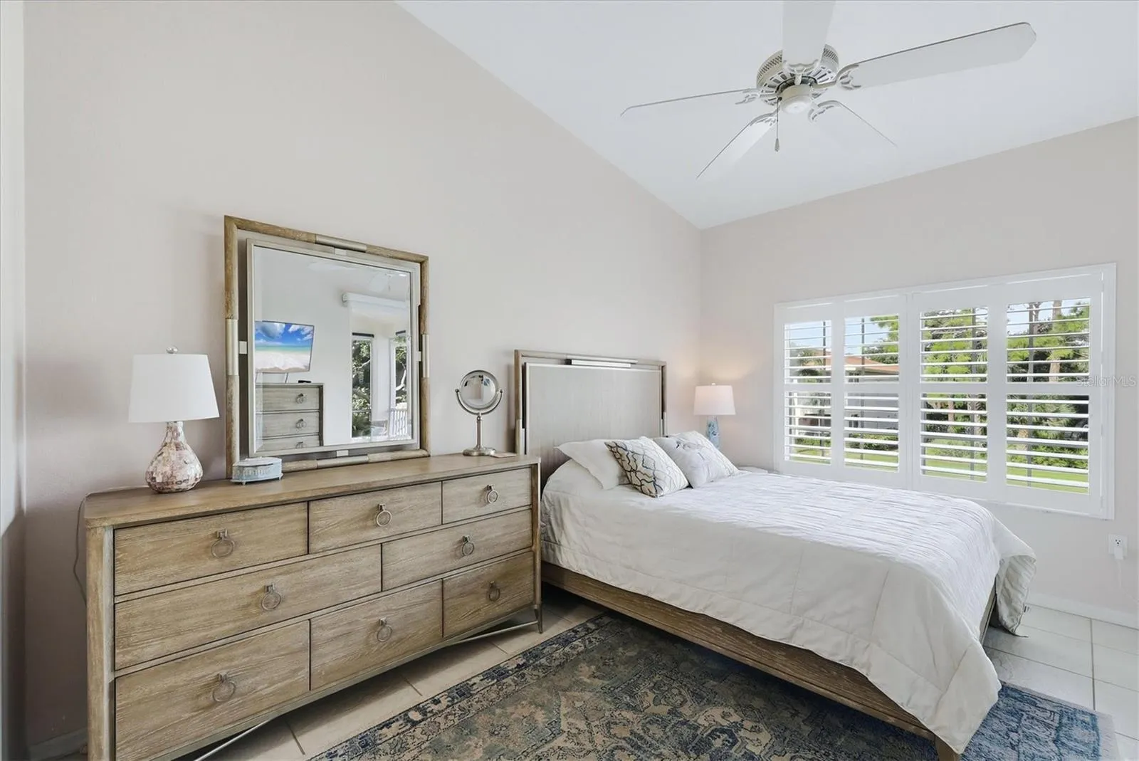 Master Bedroom and a great view of the pond.