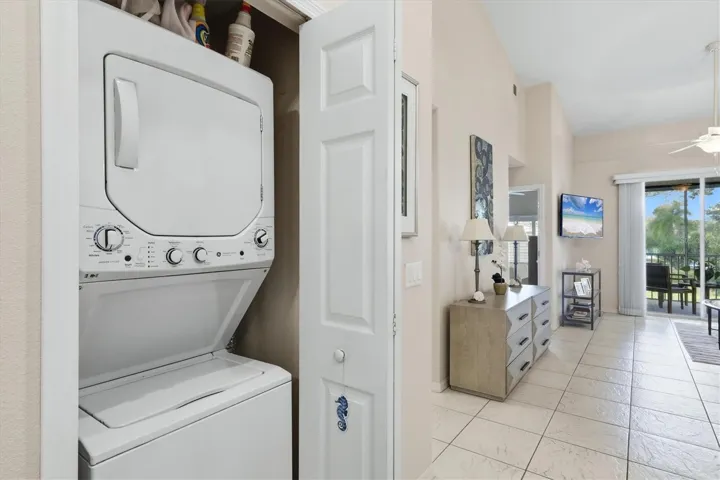 Stacked Washer and Dryer.