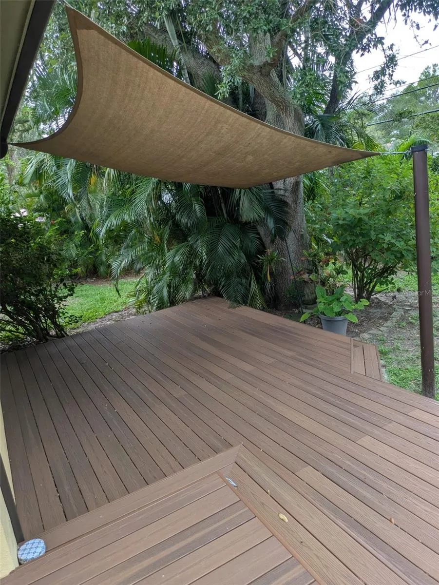 Sun shade included with the home