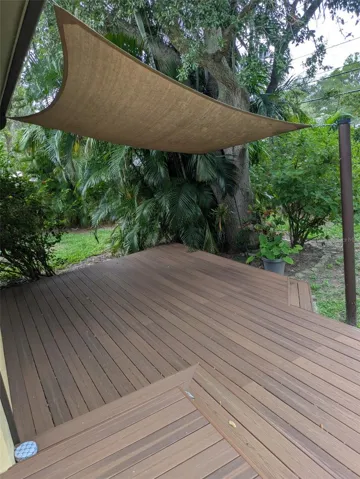 Sun shade included with the home