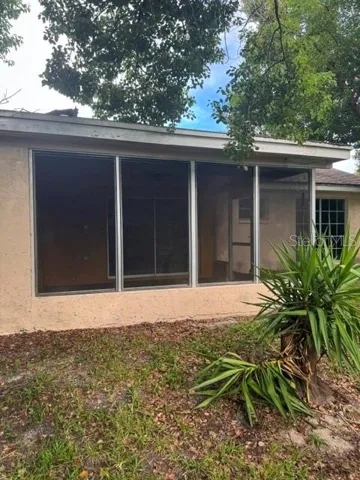 Screen enclosed back porch