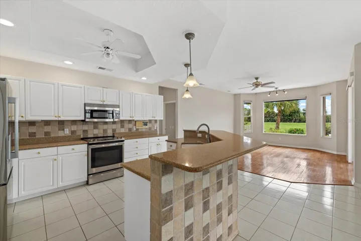 Kitchen/Family Room with Counter Bar Seating