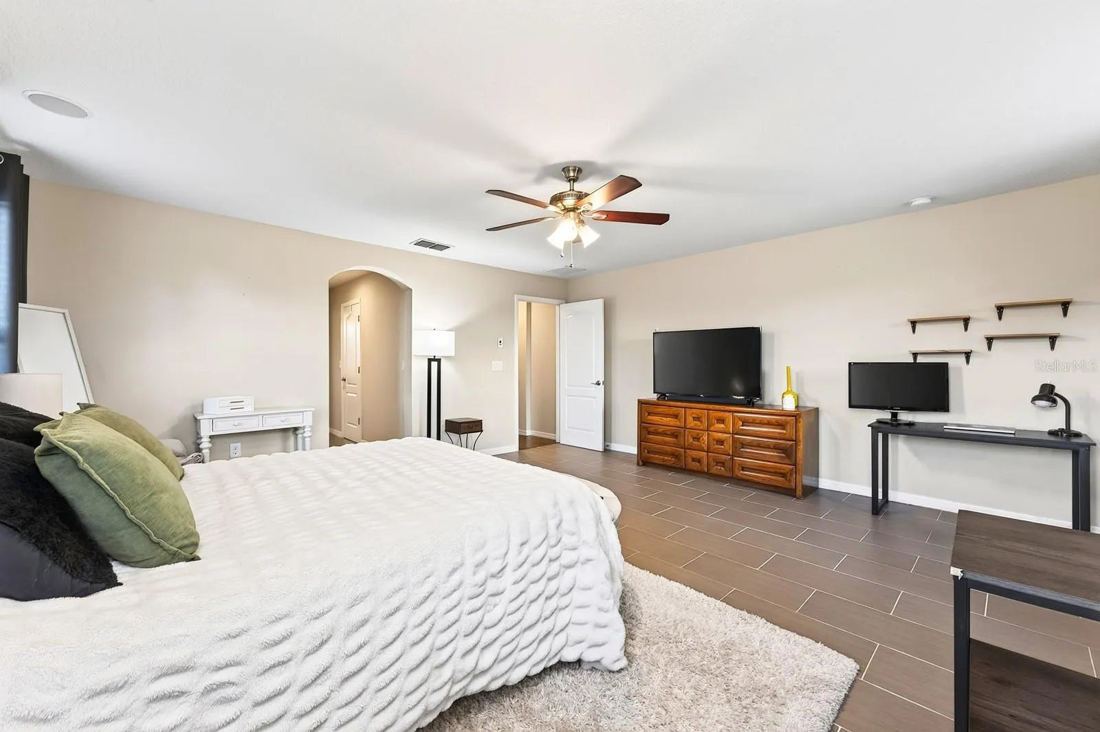 Elegant second floor primary suite.
