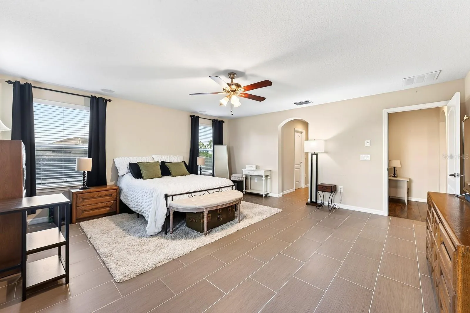 Elegant second floor primary suite.