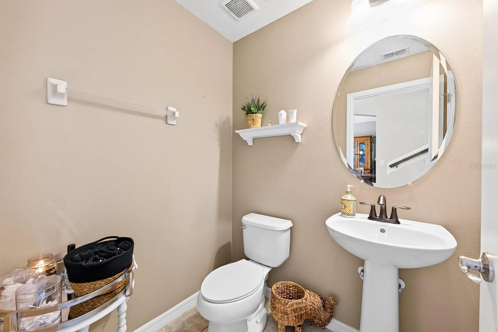 Convenient main floor half bath.
