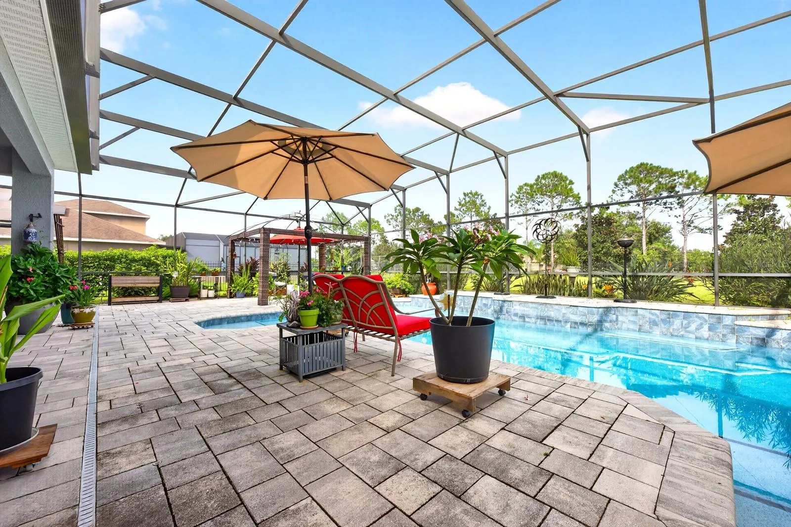 Relax poolside.