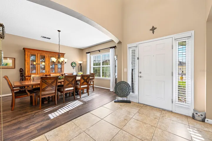 Foryer, formal dining room.
