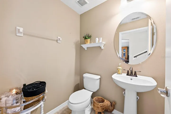 Convenient main floor half bath.