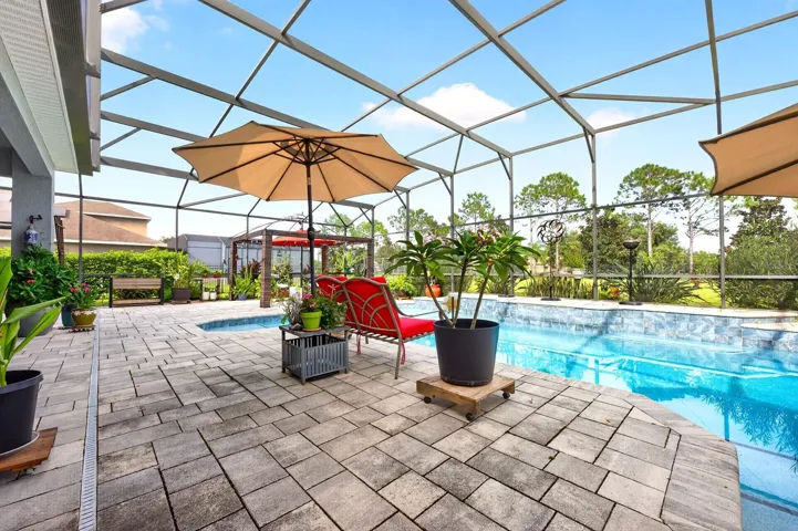 Relax poolside.