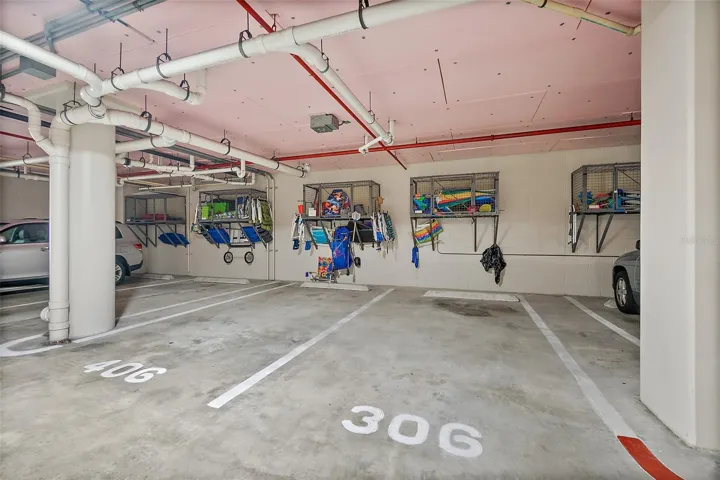 Underground parking and storage cage