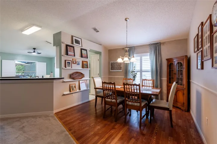 Spacious dining room! Plantation shutters!