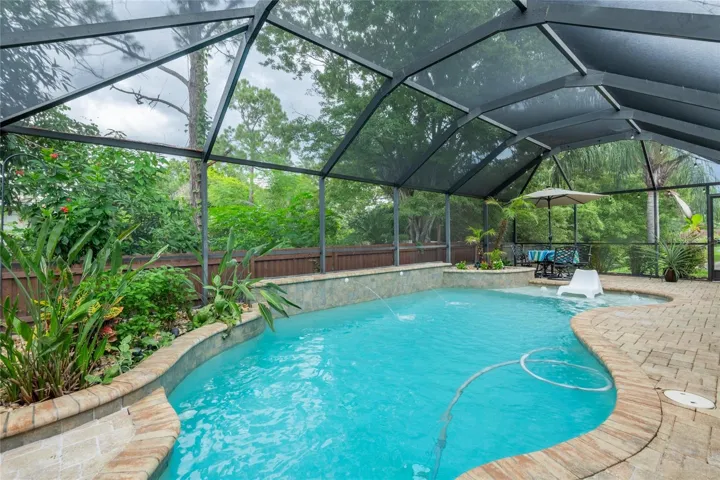 Saltwater/solar heated pool!