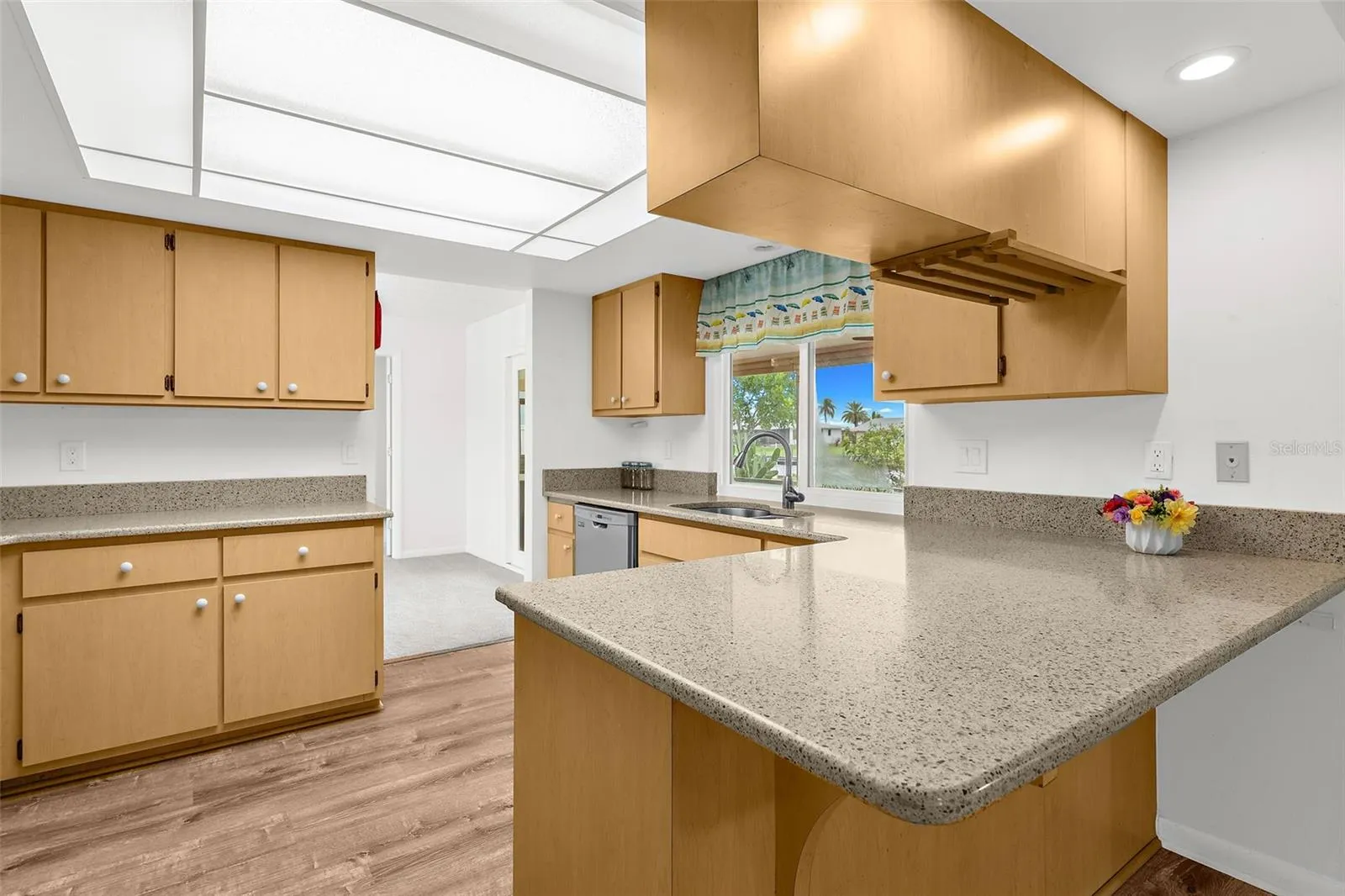 Kitchen view 3  Corian countertops