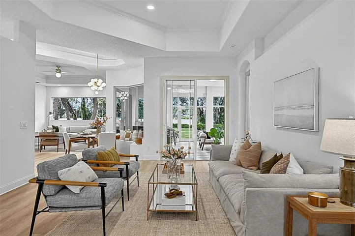 Formal Living Room with views all the way to back