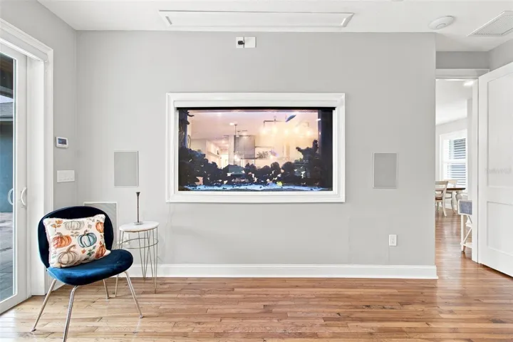 PRIMARY SITTING AREA AND AQUARIUM