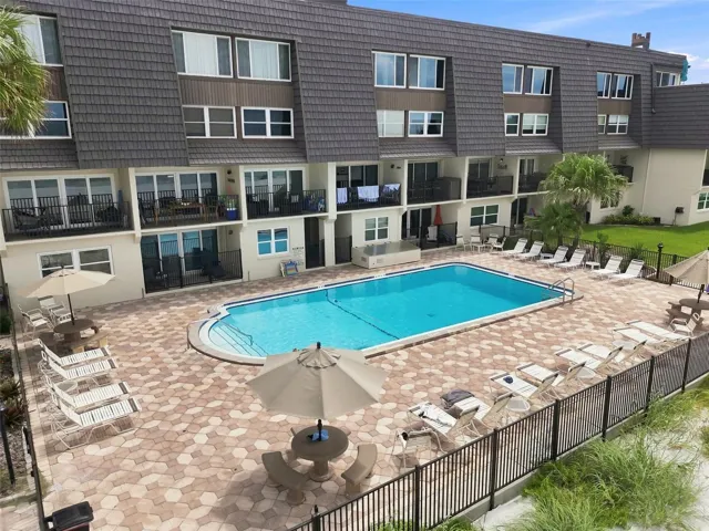 Pool with view of the beach