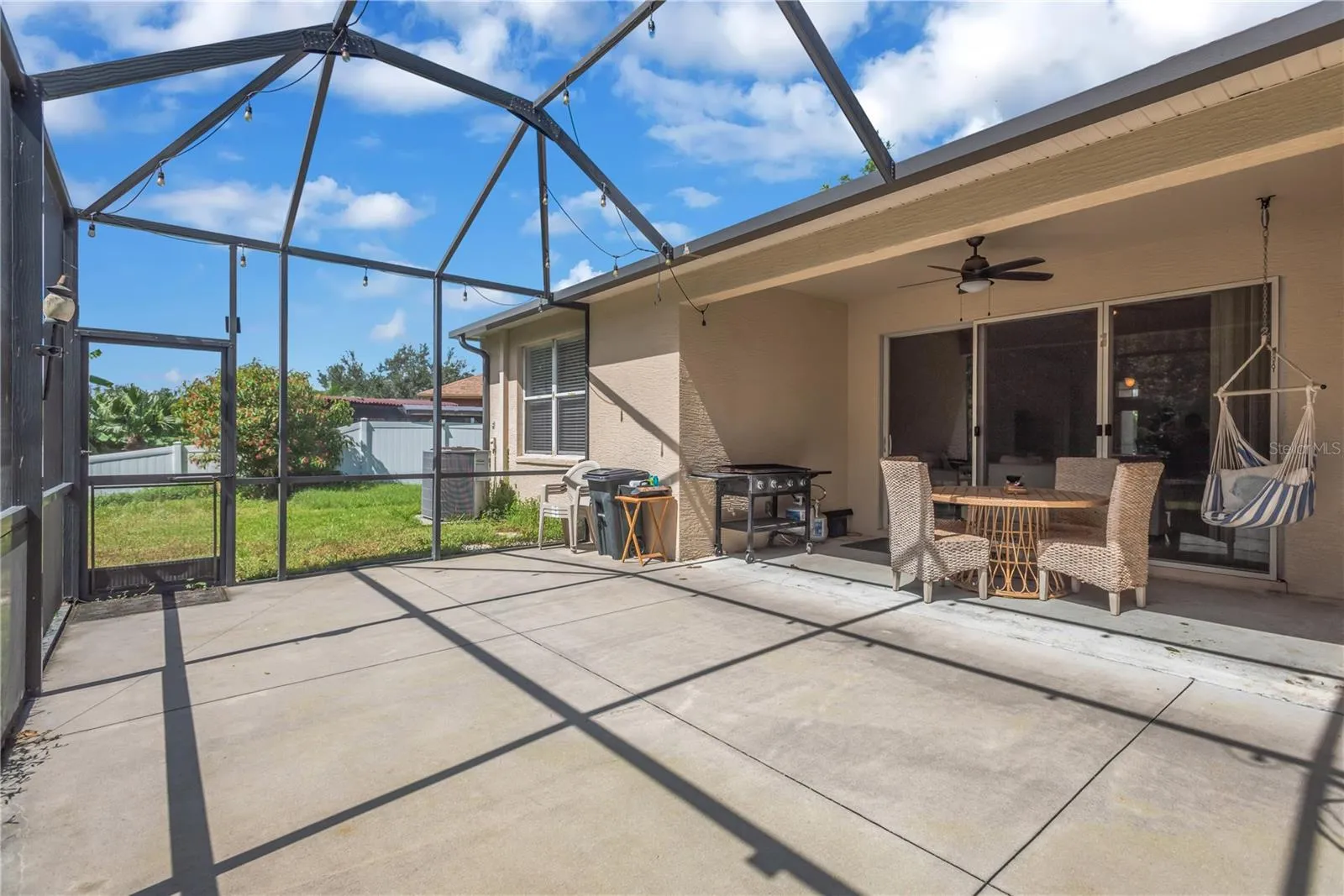 Screened in Patio in Backyard
