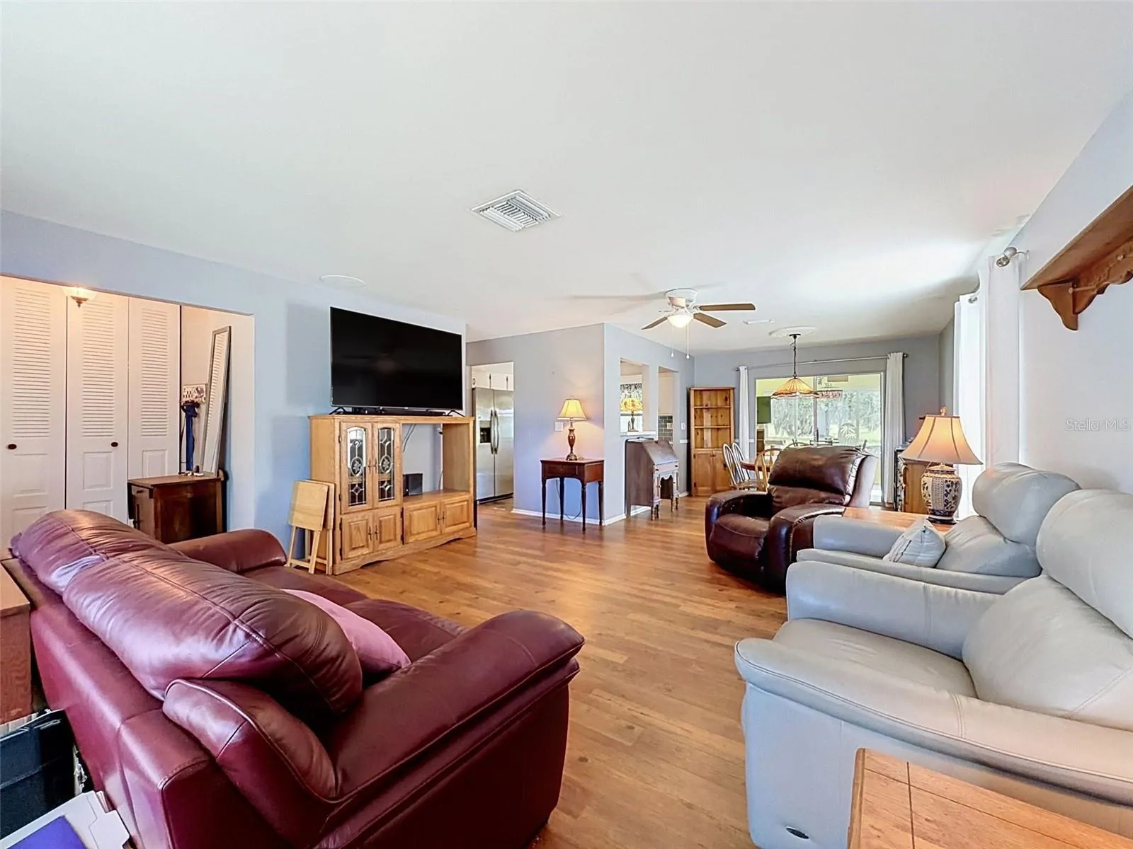 Living Area opens to Dining area